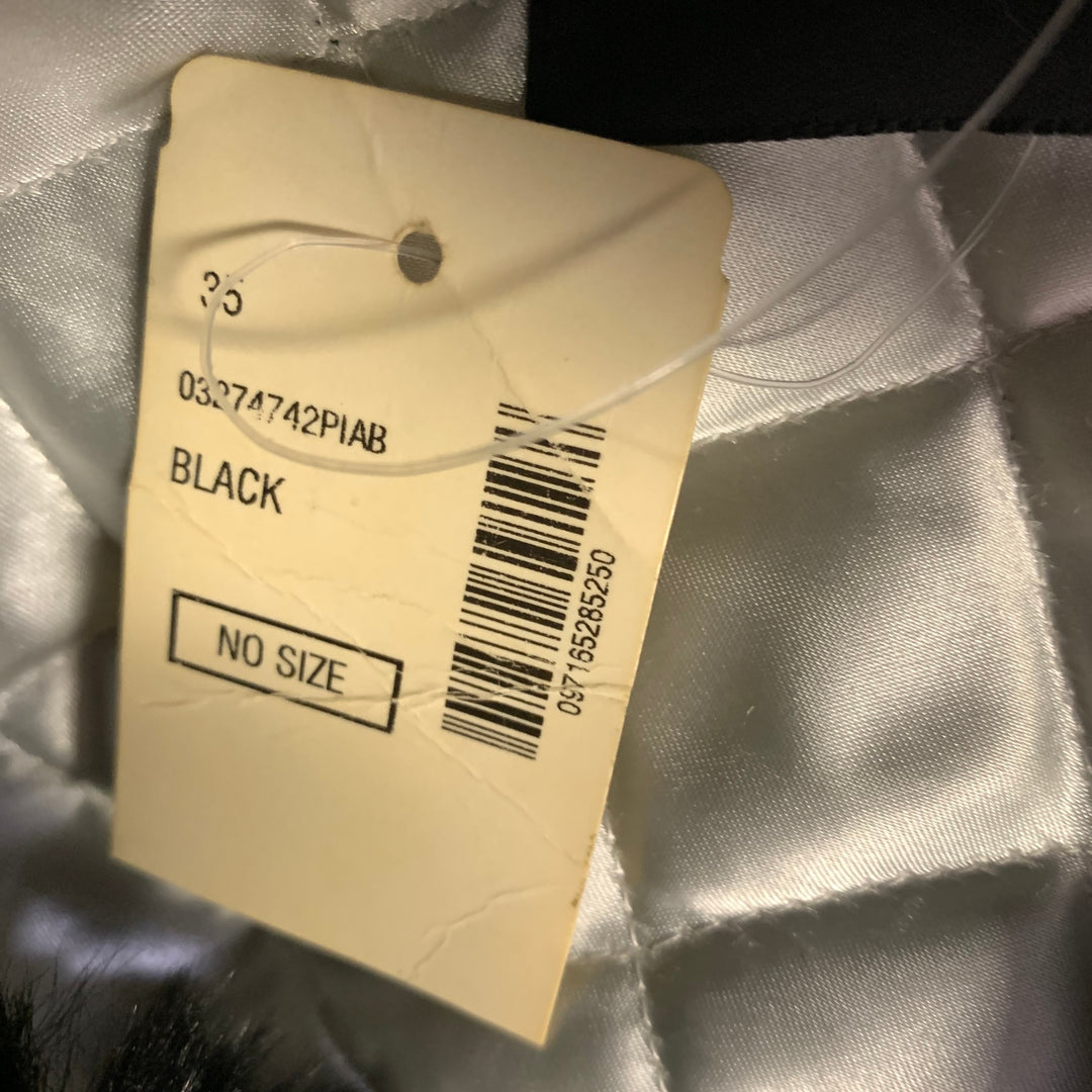 GILLY FORGE Black Cotton  Acrylic Faux fur Hats