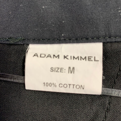 ADAM KIMMEL Size M Black White Cotton Flat Front Dress Pants