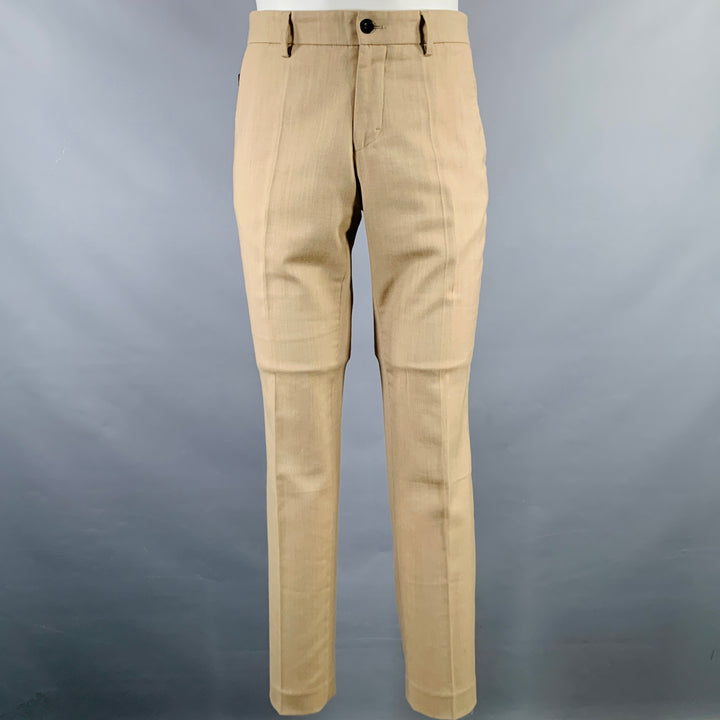 FILIPPA K Size 36 Khaki Polyester Blend Notch Lapel Suit