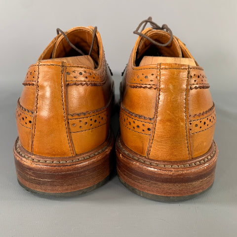 RANCOURT & CO. Size 9 Tan Caramel Leather Wingtip Lace Up Shoes