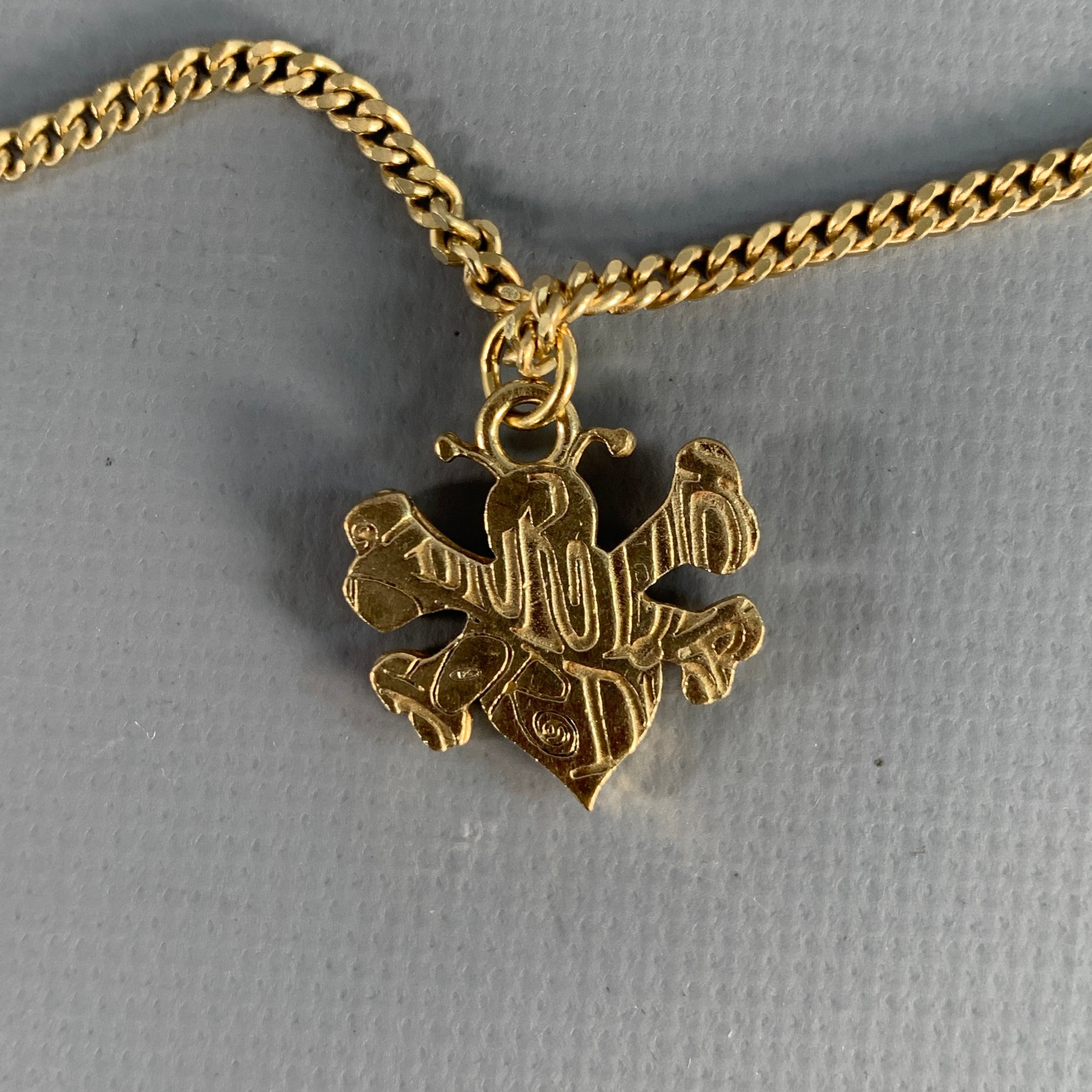 CHRISTIAN DIOR Gold Tone Pendant Necklace – Sui Generis Designer