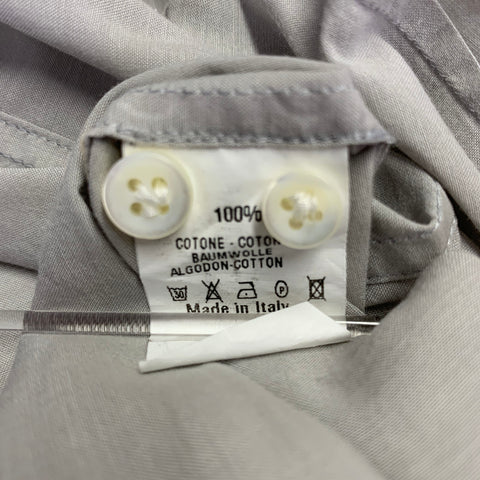 ARI Size L Grey Cotton Patch Pockets Long Sleeve Shirt