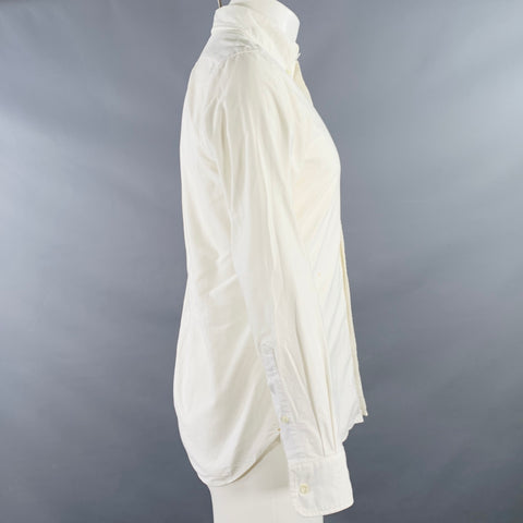 Chemise blanche à manches longues en coton avec une poche SAULT taille S