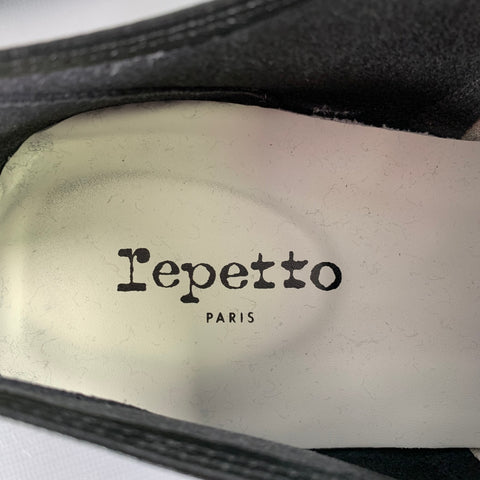 REPETTO Size 11 Black Leather Oxford Lace-Up Shoes