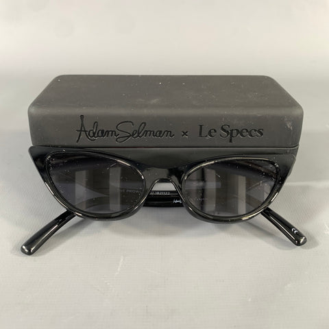 ADAM SELMAN Black Acetate Sunglasses