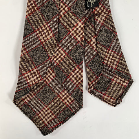 RRL by RALPH LAUREN Brown Red Tartan Wool Tie