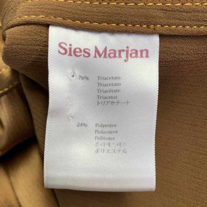 SIES MARJAN Size M/L Gold Viscose Blend Button Down Collar Shirt