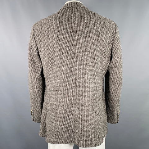 SUIT SUPPLY Size 46 Grey Charcoal Tweed Wool Blend Coat