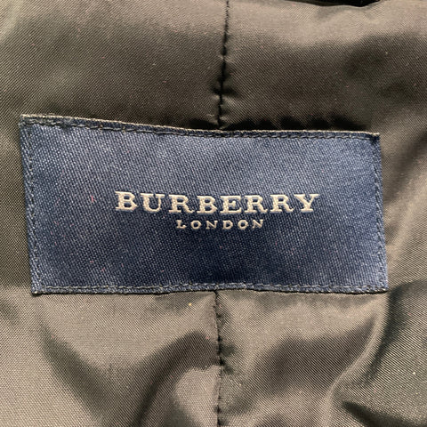 BURBERRY LONDON Size S Grey Solid Cotton Hidden Placket Coat