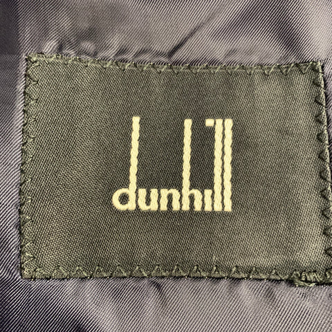 DUNHILL Size 44 Regular Navy Gold Wool Double Breasted Sport Coat