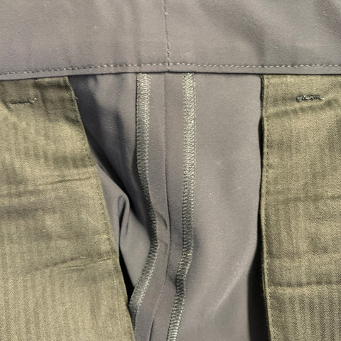 PRADA Size 34 Navy Polyester Twill Flat Front Zip Fly Casual Pants