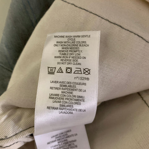 RRL by RALPH LAUREN Size 34  Teal Blue Brown Stripe Cotton Blend Casual Pants