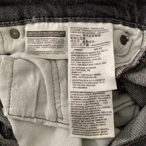 LEVI Size 32 Black Cotton Blend Relax Jeans