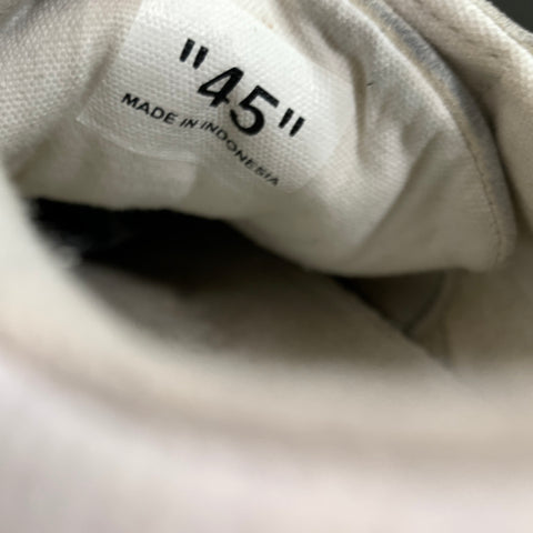 OFF-WHITE Size 11.5 White Mint Mixed Fabrics Suede Canvas Sneakers