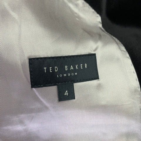 TED BAKER Size 42 Black Velvet Cotton Peak Lapel Sport Coat