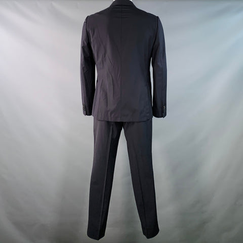 Z ZEGNA Size 42 Regular Navy Wool Notch Lapel Suit