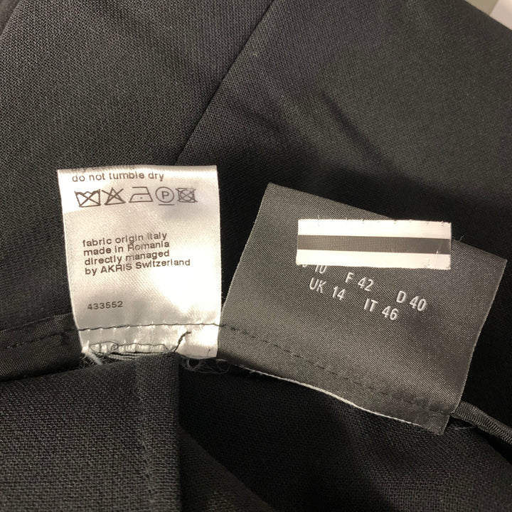 AKRIS Size 10 Black Wool Polyamide Pants