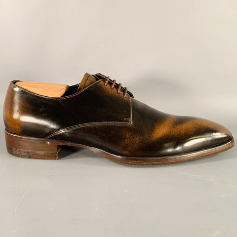 TO BOOT NY Size 10.5 Dark Brown Leather Derby Lace-Up Shoes