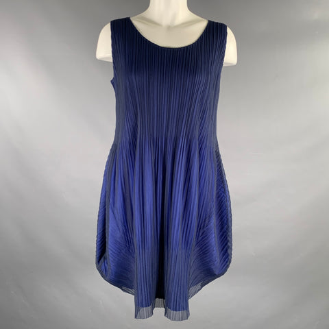 PLEATS PLEASE by ISSEY MIYAKE Size M Navy Pleated Dress