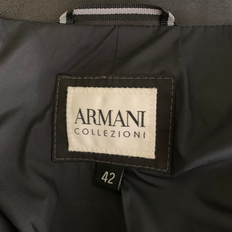 ARMANI COLLEZIONI Size S Regular Black Two Toned Polyester Sport Coat