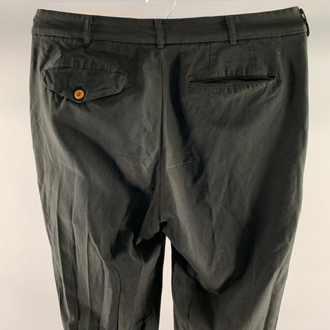 COMME des GARCONS Size 32 Black Polyester Tapered Pants