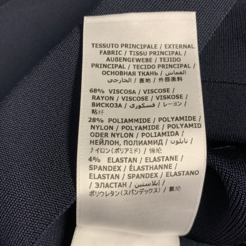 SALVATORE FERRAGAMO Size XS Navy Viscose Blend Asymmetrical Mini Dress