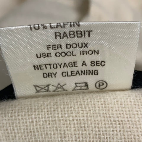 COMME des GARCONS 1980s Taille S Crème Laine Mélange Double Couche Veste