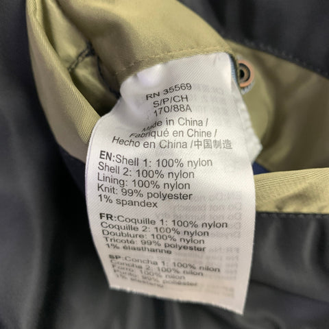 ALPHA INDUSTRIES Size S Beige Olive Yellow Embroidery Nylon Bomber Jacket