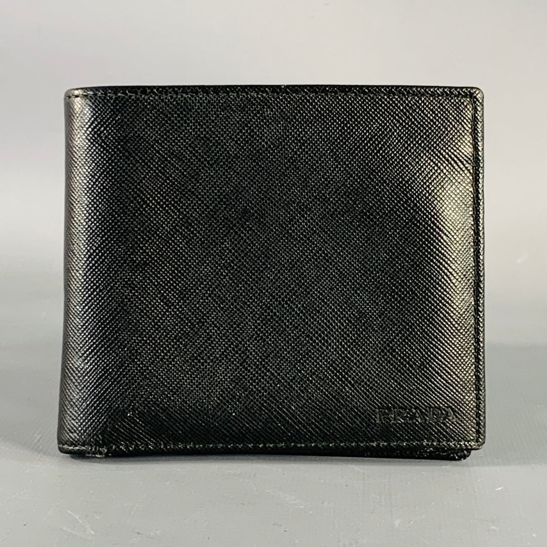 PRADA Black Saffiano Leather Bifold Wallet