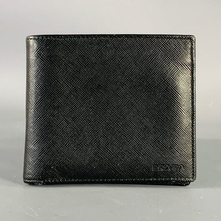 PRADA Black Saffiano Leather Bifold Wallet