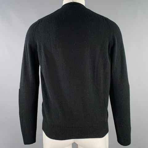 TOMAS MAIER Size M Navy Grey Wool Cashmere Double Layer Cardigan
