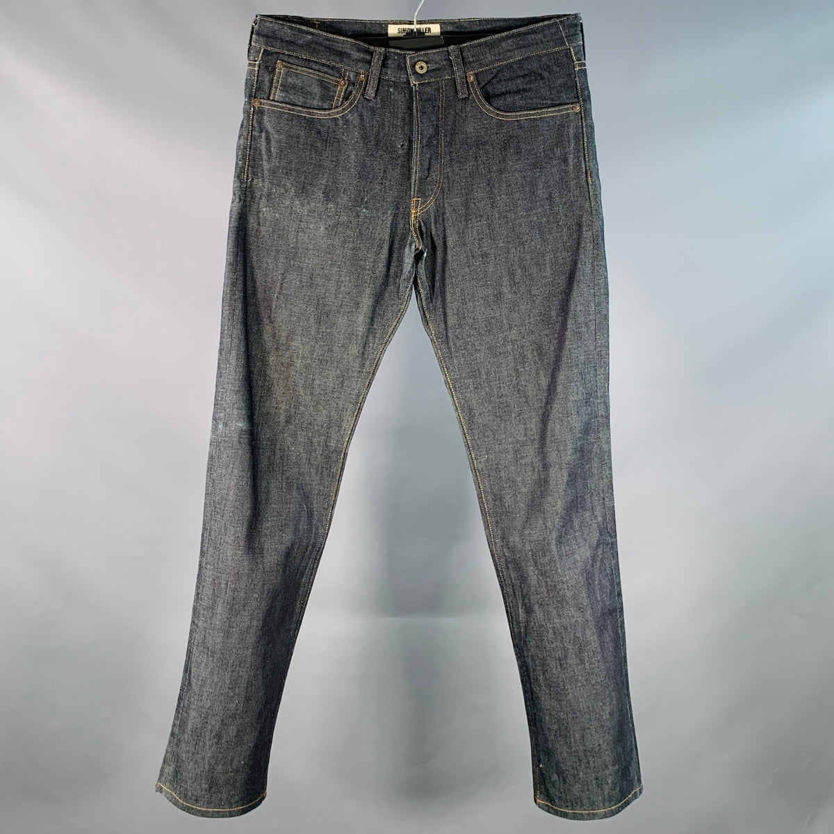 SIMON MILLER Size 32 Blue Indigo Cotton Button Fly Jeans – Sui 