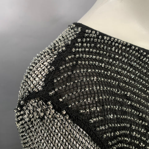 CECILIA DE BUCOURT Taille S Robe transparente en maille perlée noire