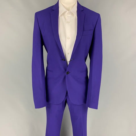 PS by PAUL SMITH Size 36 Purple Wool Notch Lapel Suit