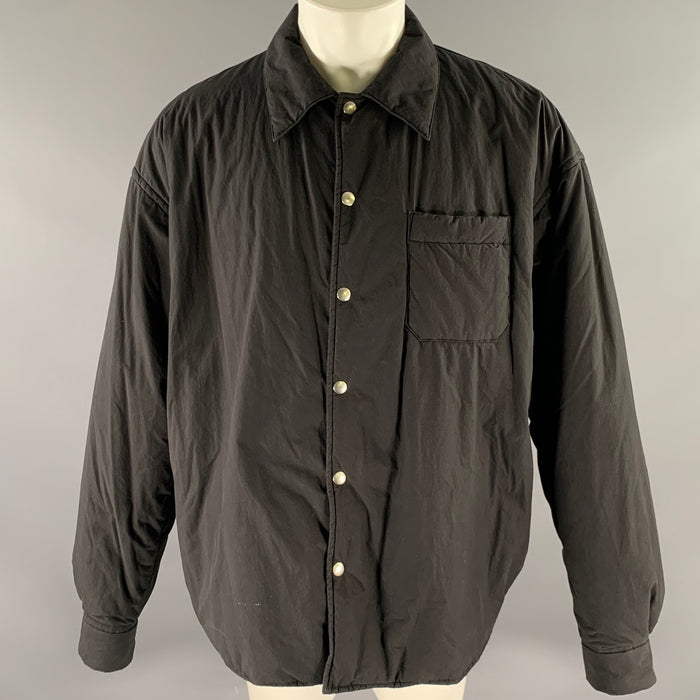 JOHN ELLIOTT Size M Black Cotton Shirt Jacket Long Sleeve Shirt