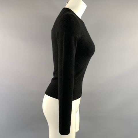 WHITE + WARREN Size XS Black Cashmere Blend Knit Pullover Womens