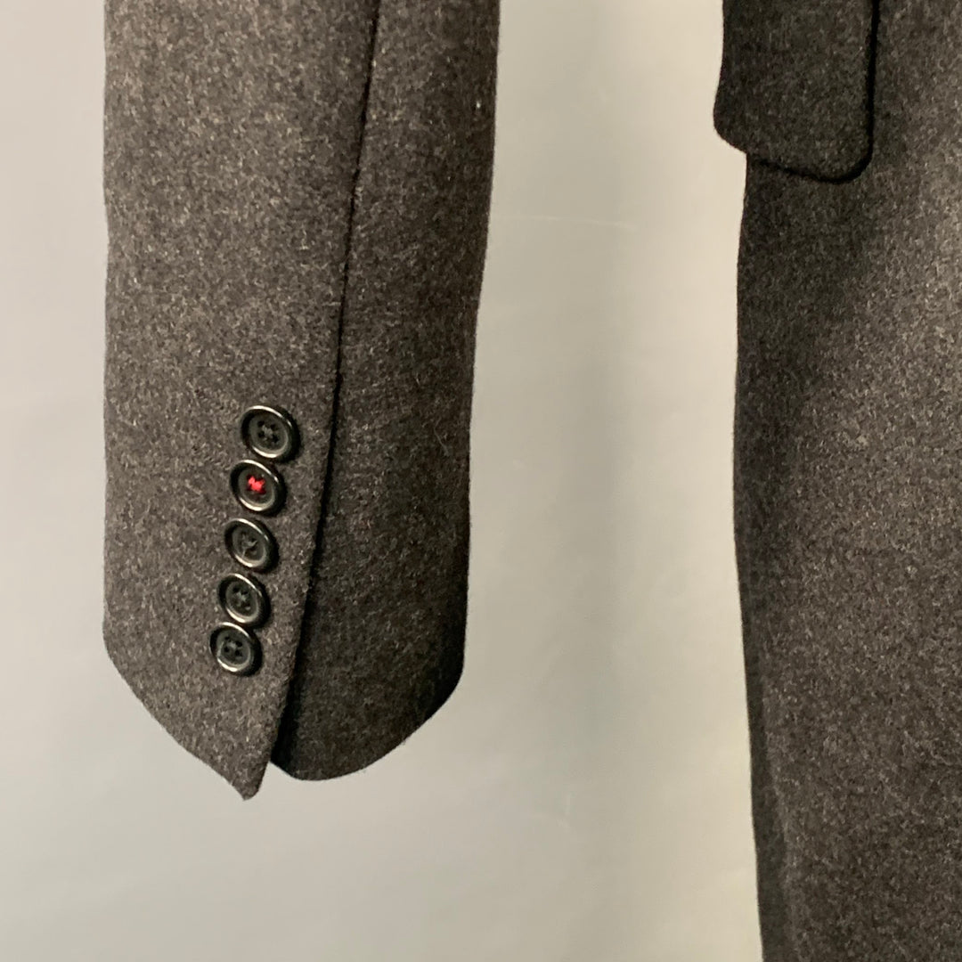 PS by PAUL SMITH Size S Charcoal Black Wool Blend Notch Lapel Coat