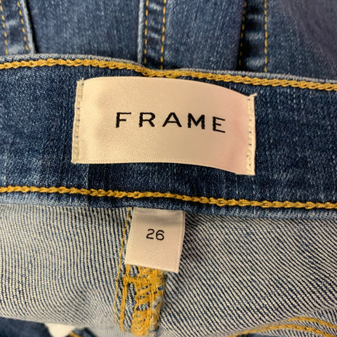 FRAME Size 26 Blue Denim Straight Jeans