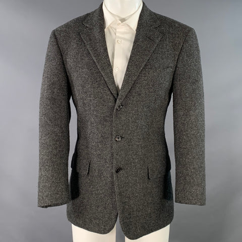 RALPH LAUREN Size 38 Regular Grey Black Heather Notch Lapel Sport Coat