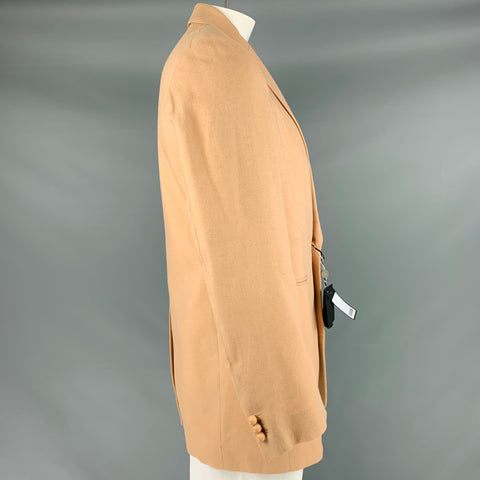 JOSEPH Size 42 -Hopsack Chine Darius- Beige Linen Blend Single Button Sport Coat