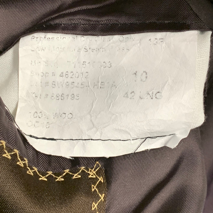 O'CONNELL'S Size 42 Long Brown Herringbone Wool Sport Coat