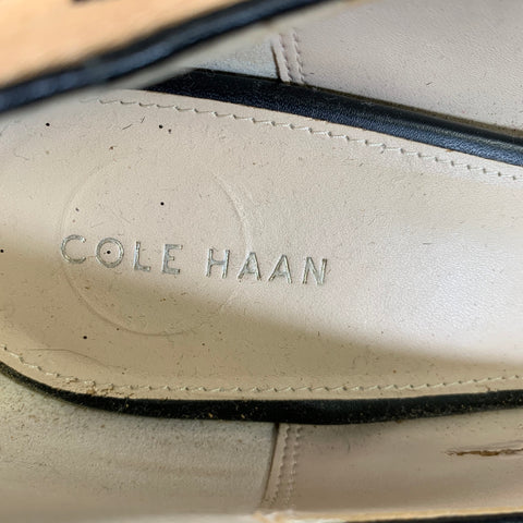 COLE HAAN Size 11 Tan Black Calf Hair Ocelot Print Pointed Toe Flats