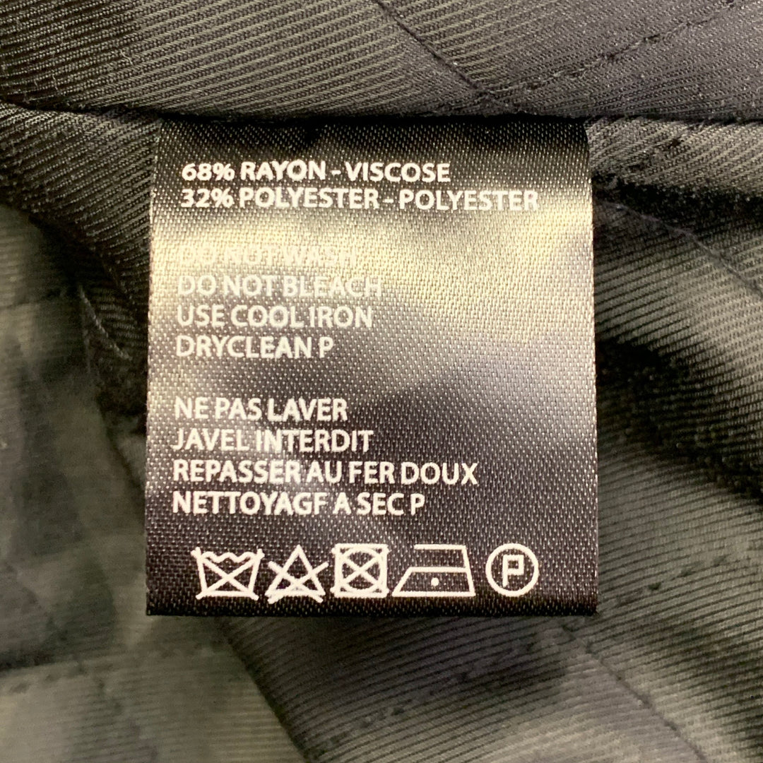 HAIDER ACKERMANN Size M Black Velvet Viscose Blend Zip Up Bomber Jacket