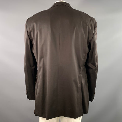 GUCCI Chest Size 52 Regular Brown Solid Wool Blend Notch Lapel Sport Coat
