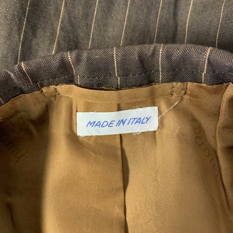 BRIONI Size 42 Brown Camel Pinstripe Wool Blend Notch Lapel Sport Coat