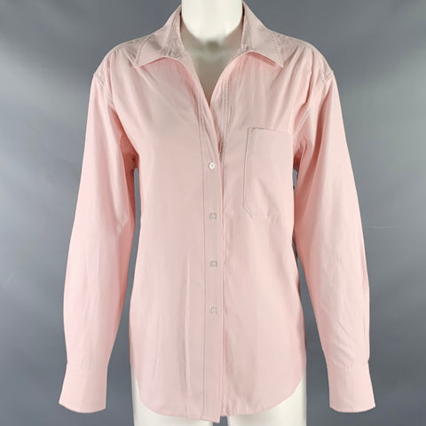 BROCHU WALKER Size M Pink Polyester Cotton One Pocket Casual Top