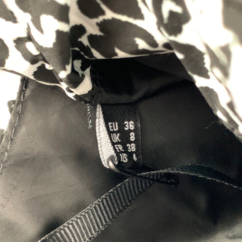 MARCELL VON BERLIN Size 4 Black White Polyester Animal Cropped Jacket