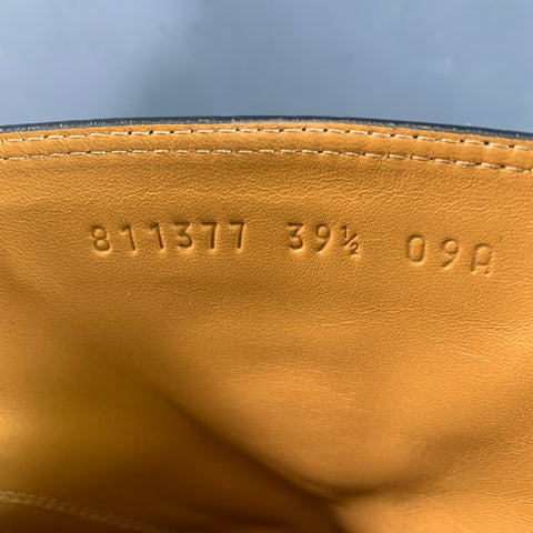 GUCCI Size 9.5 Black Leather 811377 Monogram Round Toe Boots