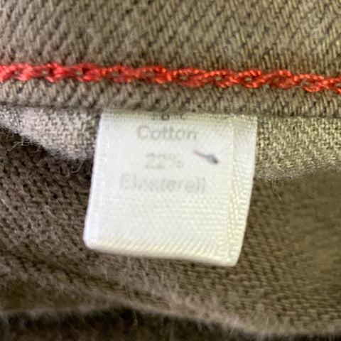 RALEIGH Size 34 Green Olive Cotton Blend Slim Fit Jeans
