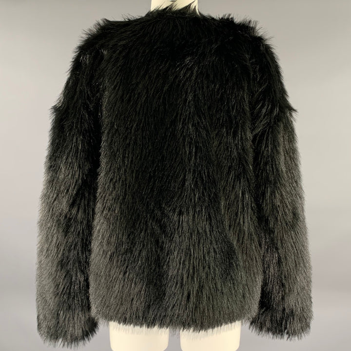 THE FRANKIE SHOP Size One Size Black Polyester Textured Cropped Jacket